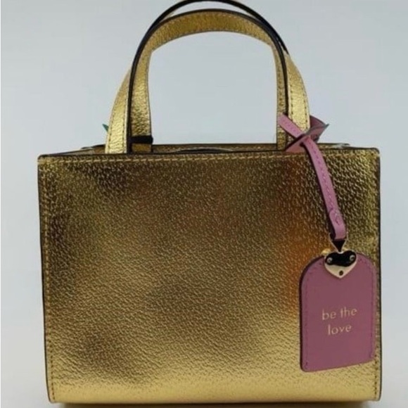 Kate Spade Gold Mini Bag with Flamingo Design - Picture 3 of 8